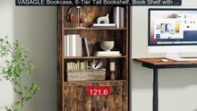VASAGLE Bookcase, 6-Tier Tall Bookshelf, Book Shelf with Doors... -- Best Buy 2026 | Great Quality!