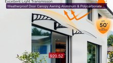 Weatherproof Door Canopy Awning Aluminum & Polycarbonate Front... -- Hot Deal 2026 | Limited Offer!