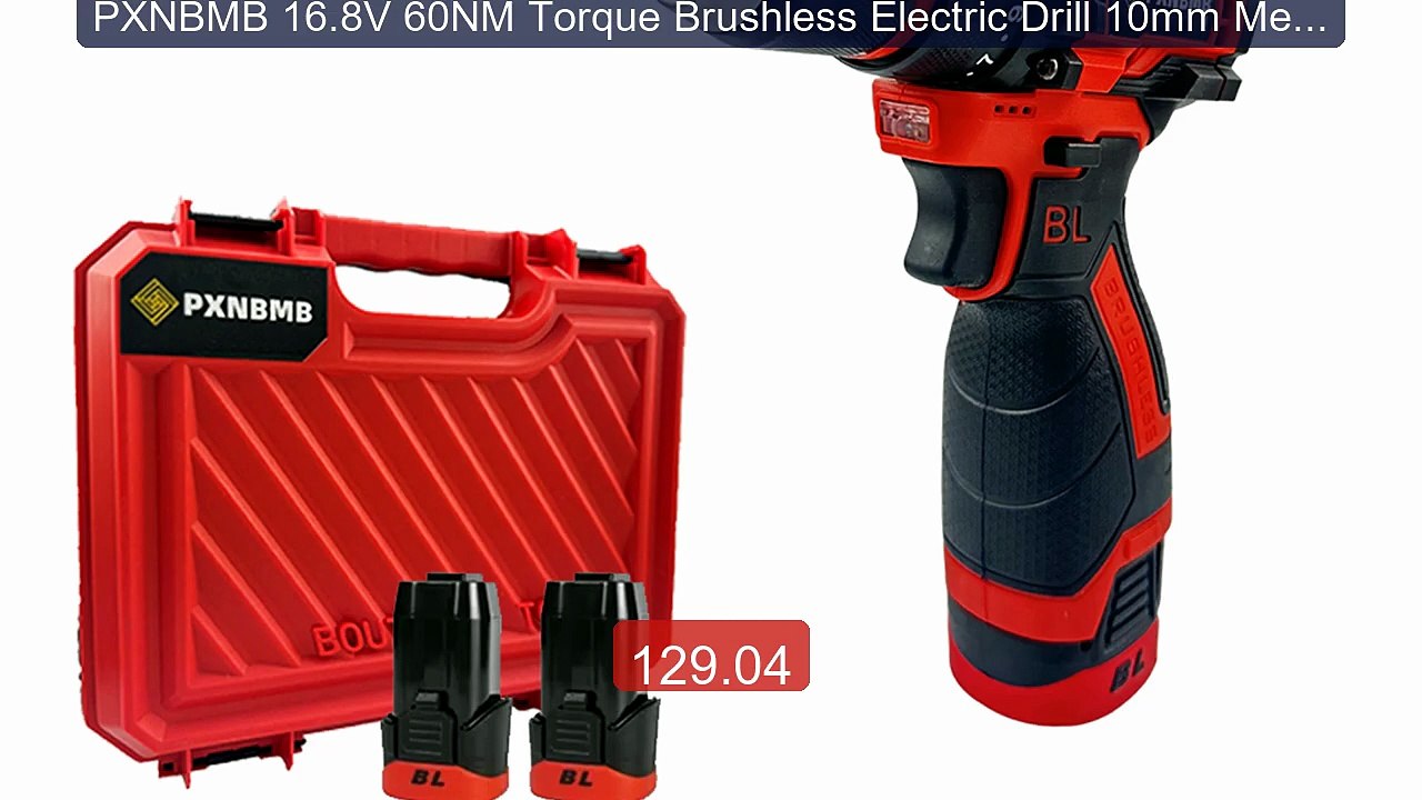 PXNBMB 16.8V 60NM Torque Brushless Electric Drill 10mm Metal ... -- Amazing Value 2026 | Must Have!
