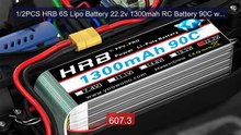 1/2PCS HRB 6S Lipo Battery 22.2v 1300mah RC Battery 90C with XT60 C... -- Top Rated 2026 | Buy Now!