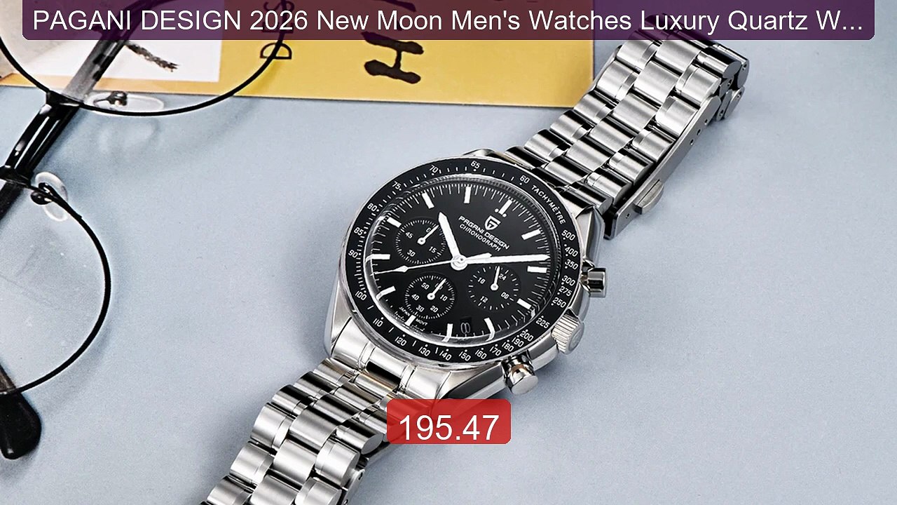 PAGANI DESIGN 2026 New Moon Men's Watches Luxury Quartz Watch ... -- Best Buy 2026 | Great Quality!