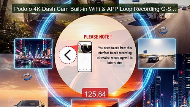 Podofo 4K Dash Cam Built-in WiFi & APP Loop Recording G-Sensor Car ... Top Rated 2026 | Buy Now!