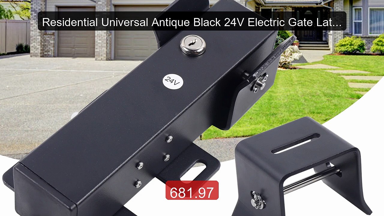Residential Universal Antique Black 24V Electric Gate Latch Lo... -- Best Buy 2026 | Great Quality!