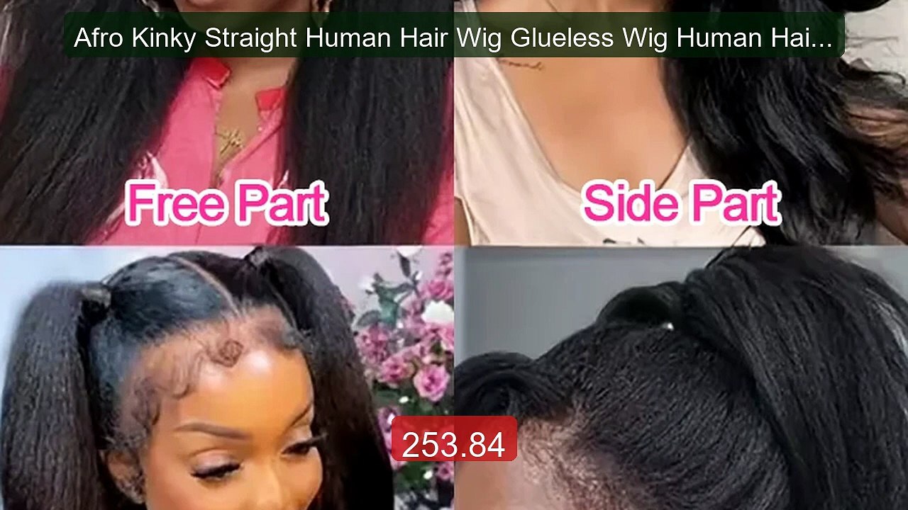 Afro Kinky Straight Human Hair Wig Glueless Wig Human Hair Rea... -- Hot Deal 2026 | Limited Offer!