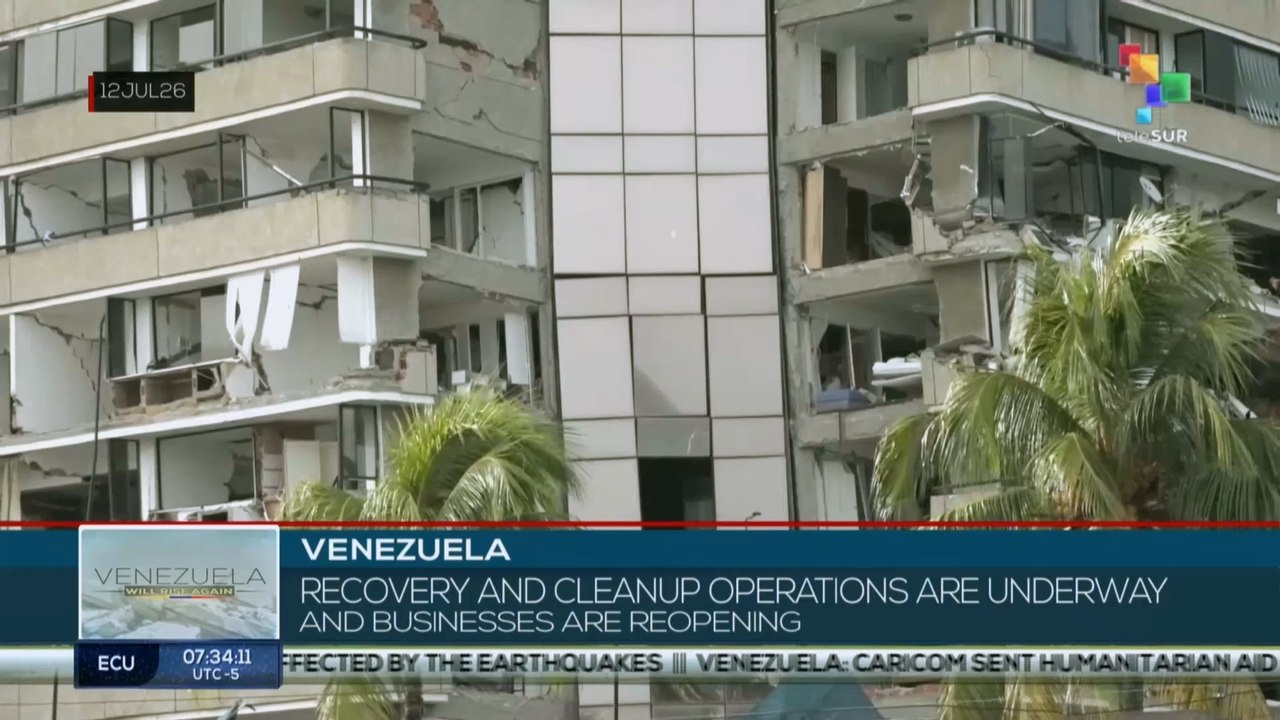 Venezuela, recovery and cleanup operations are underway and businesses are reopening