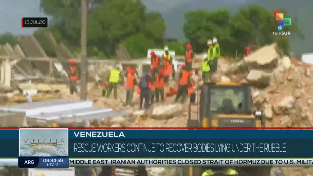 Venezuela, rescue workers continue to recover bodies lying under the rubble