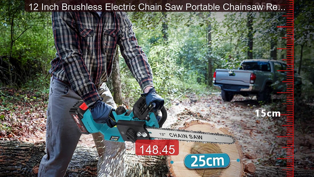 12 Inch Brushless Electric Chain Saw Portable Chainsaw Rechar... -- Amazing Value 2026 | Must Have!