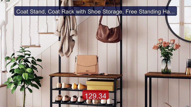Coat Stand, Coat Rack with Shoe Storage, Free Standing Hall Tr... Best Buy 2026 | Great Quality!