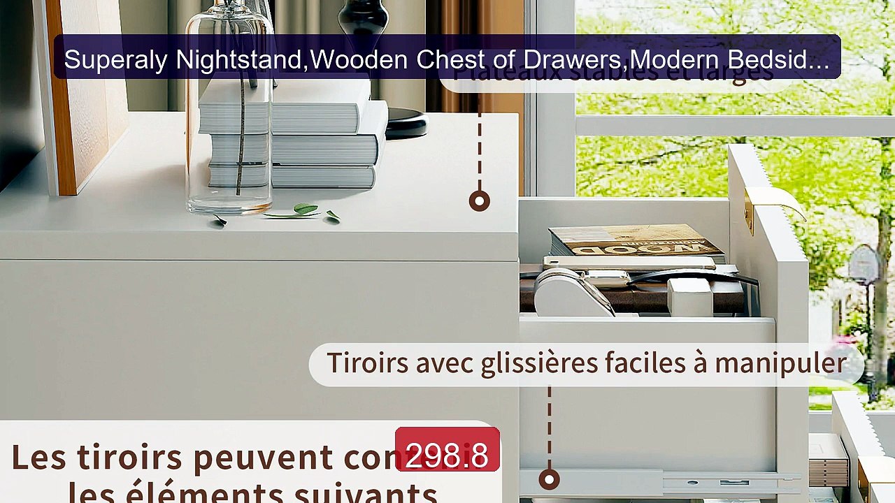 Superaly Nightstand,Wooden Chest of Drawers,Modern Bedside Tab... -- Hot Deal 2026 | Limited Offer!