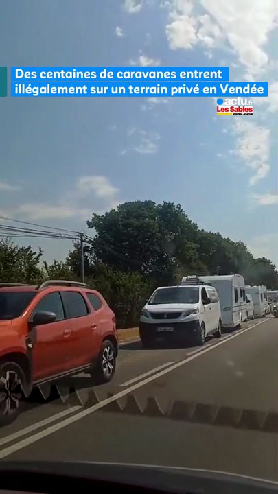 Des centaines de caravanes de gens du voyage provoquent des bouchons à Talmont-Saint-Hilaire