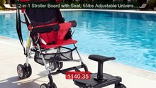 2-in-1 Stroller Board with Seat, 55lbs Adjustable Universal Bu... -- Best Buy 2026 | Great Quality!