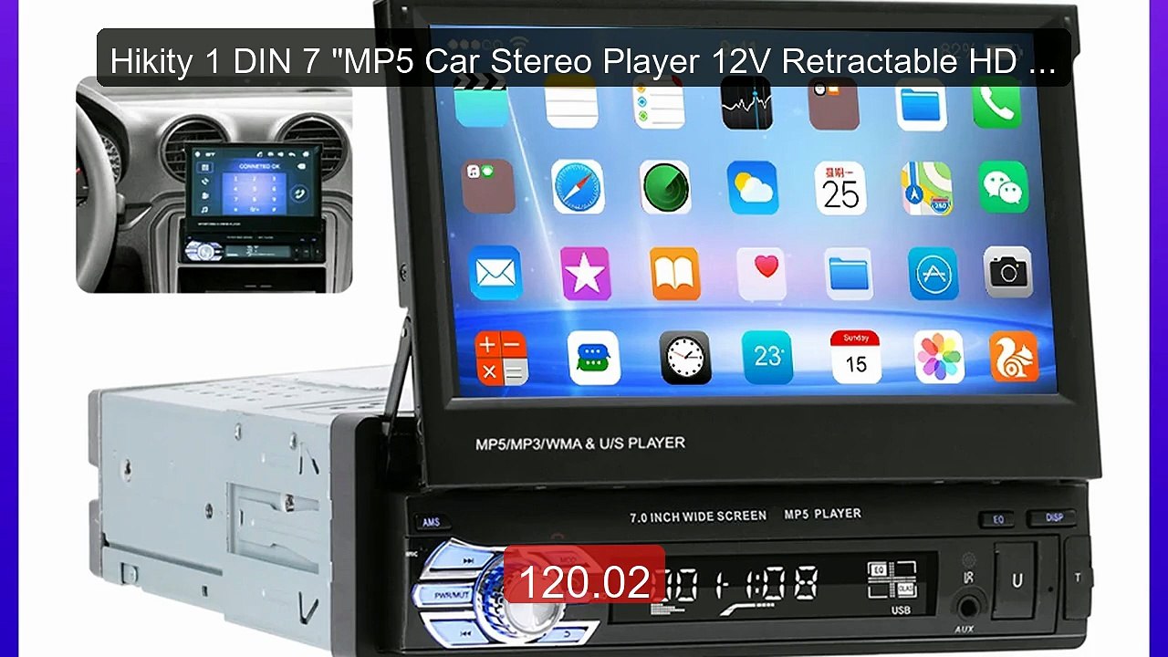 Hikity 1 DIN 7 "MP5 Car Stereo Player 12V Retractable HD Touc... -- Amazing Value 2026 | Must Have!