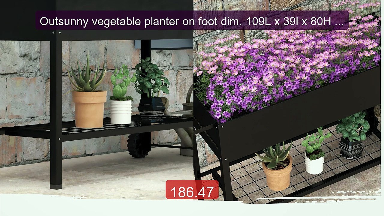 Outsunny vegetable planter on foot dim. 109L x 39l x 80H cm... -- Top Pick 2026 | Unbeatable Price!