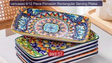 vancasso 6/12 Piece Porcelain Rectangular Serving Plates Bo... -- Top Pick 2026 | Unbeatable Price!