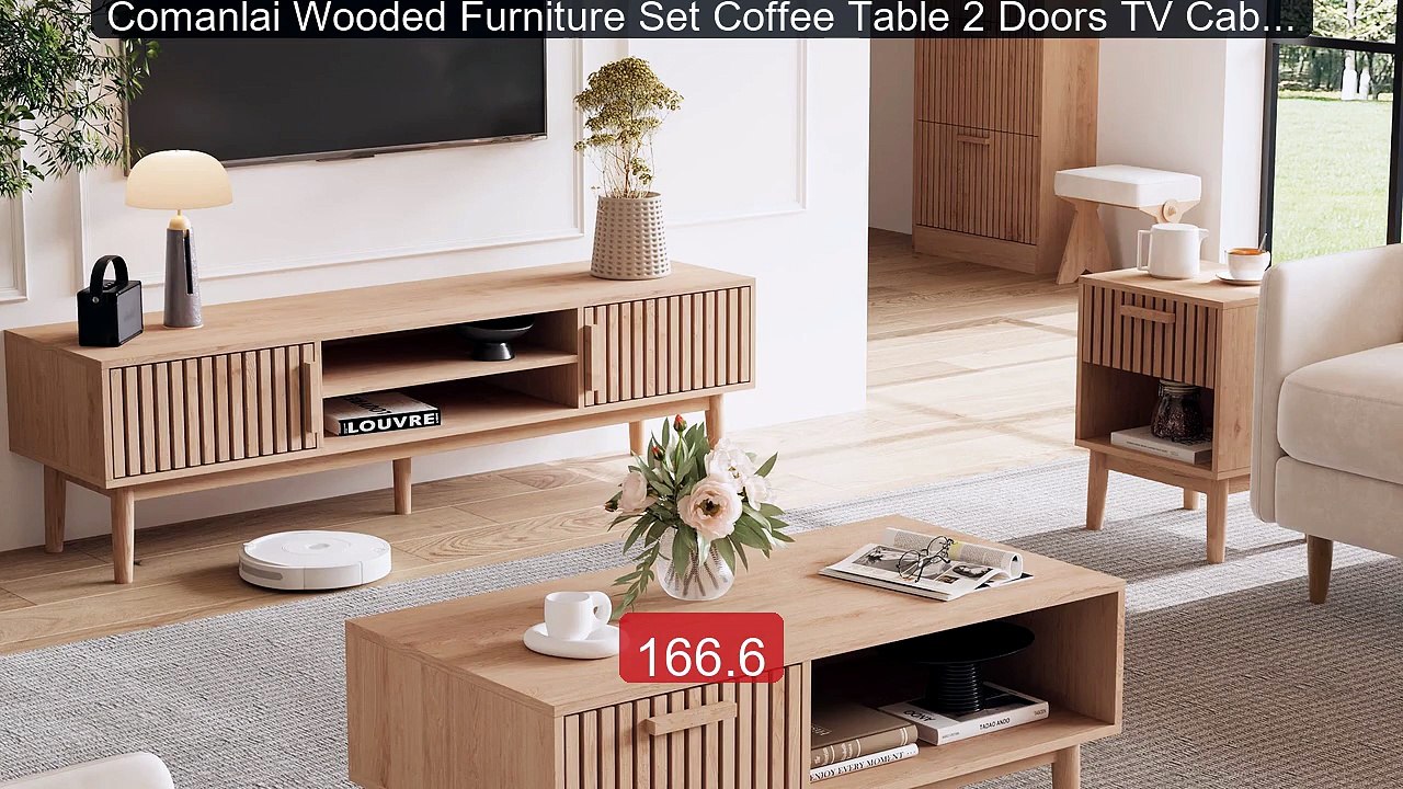 Comanlai Wooded Furniture Set Coffee Table 2 Doors TV Cabinet... -- Amazing Value 2026 | Must Have!