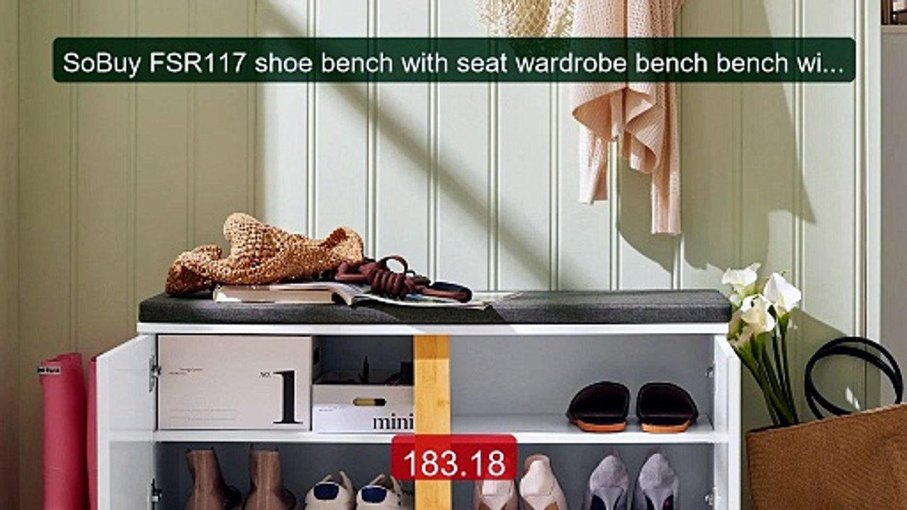 SoBuy FSR117 shoe bench with seat wardrobe bench bench with st... -- Hot Deal 2026 | Limited Offer!