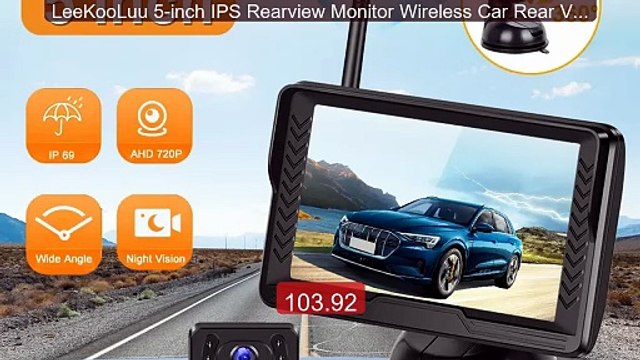 LeeKooLuu 5-inch IPS Rearview Monitor Wireless Car Rear Vie... Top Pick 2026 | Unbeatable Price!