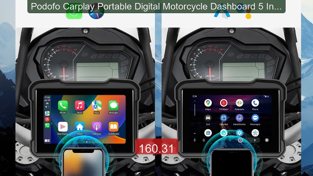 Podofo Carplay Portable Digital Motorcycle Dashboard 5 Inch Motorcy... Top Rated 2026 | Buy Now!