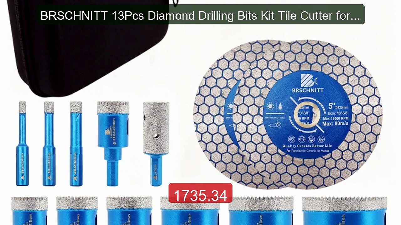 BRSCHNITT 13Pcs Diamond Drilling Bits Kit Tile Cutter for Ceramic M... -- Top Rated 2026 | Buy Now!