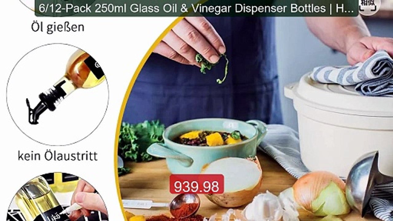 6/12-Pack 250ml Glass Oil & Vinegar Dispenser Bottles | High C... -- Best Buy 2026 | Great Quality!