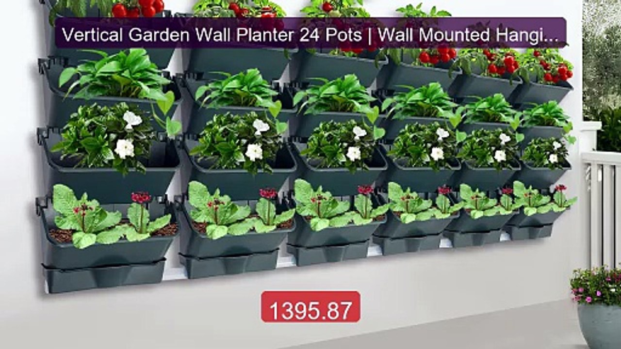 Vertical Garden Wall Planter 24 Pots | Wall Mounted Hanging Pl... -- Hot Deal 2026 | Limited Offer!
