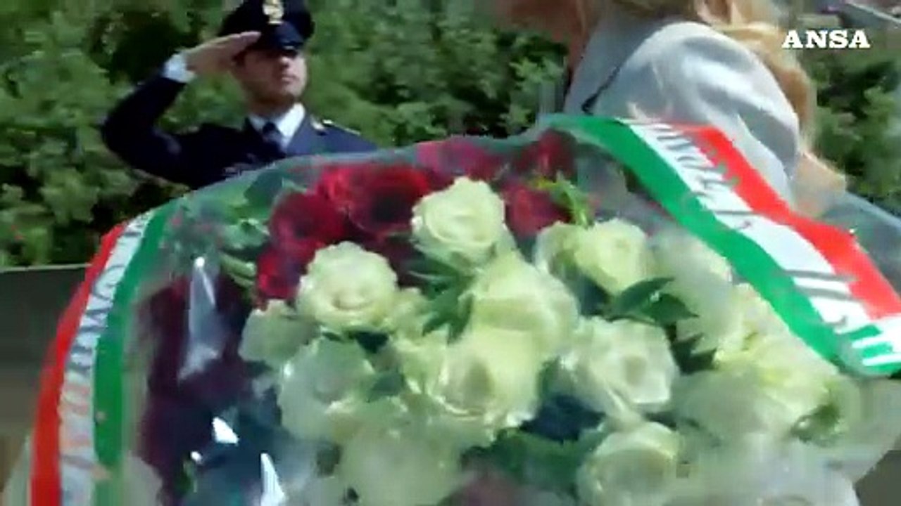 Meloni a Palermo, l'omaggio sul luogo della strage di Capaci