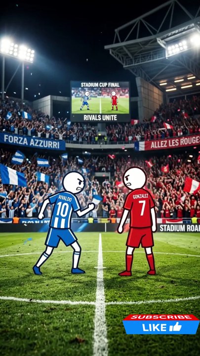 Messi vs Ronaldo Stickman Challenge ⚽🔥 Epic Football Animation #Shorts