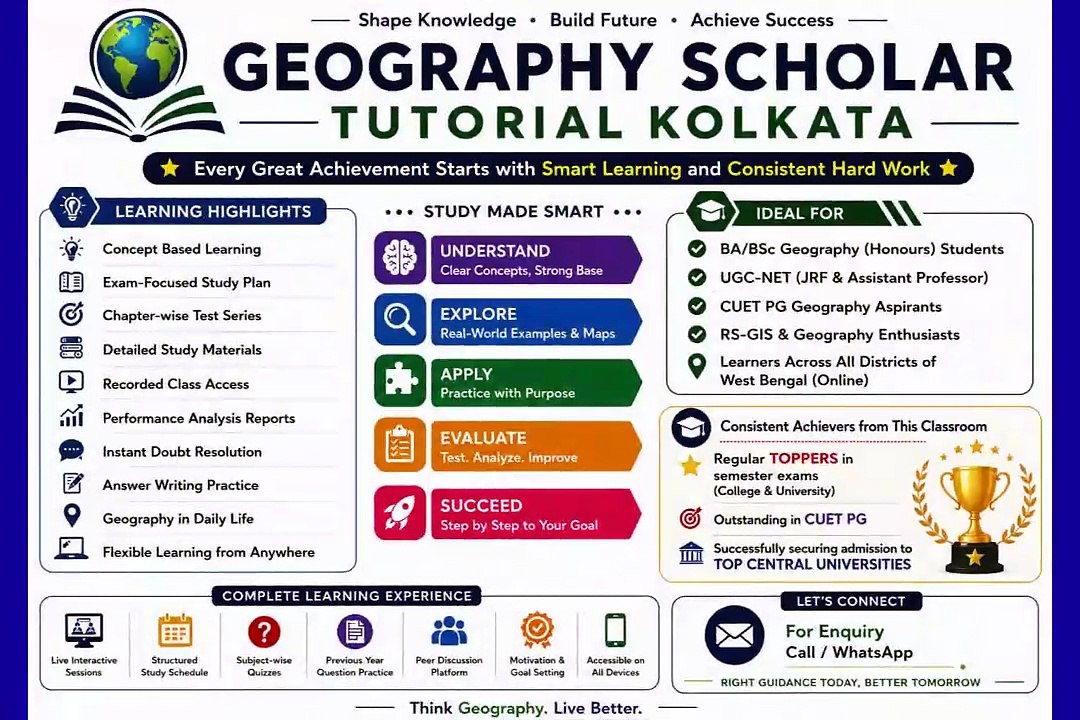 Geography Scholar Tutorial Kolkata - Tuition Teacher in Kolkata