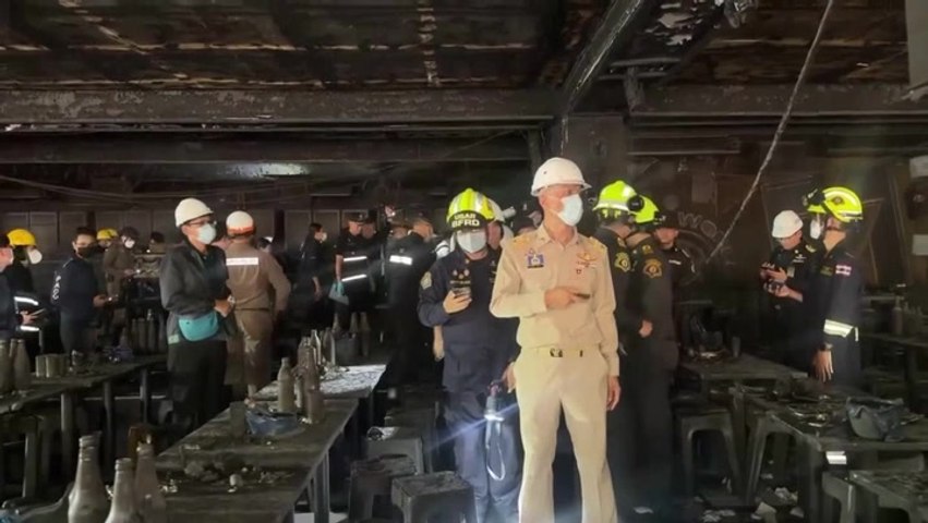 Aftermath of Bangkok’s deadly pub fire that killed at least 27 people