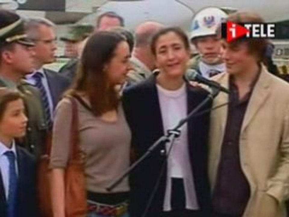 Ingrid Bétancourt retrouve ses enfants / I-Télé