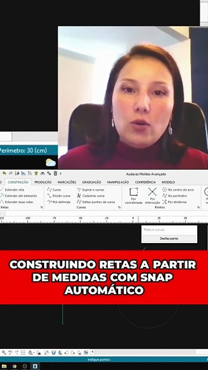 CONSTRUINDO RETAS A PARTIR DE MEDIDAS COM SNAP AUTOMÁTICO