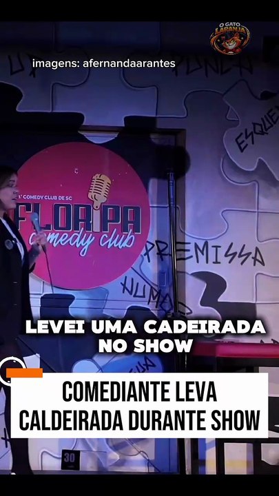 Comediante é agredida com cadeirada durante show em Florianópolis