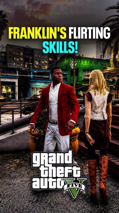 Franklin's Flirting Skills! #GamesTyphoon #Gta5 #Gtav #Shorts #Franklin #rizz
