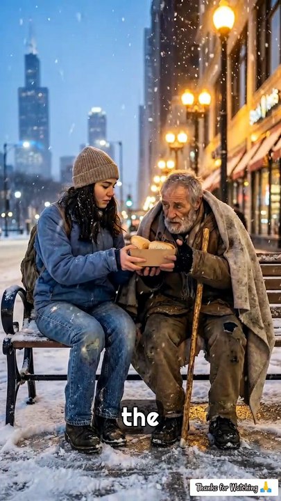 She Gave Her Last Slice of Bread to a Homeless Man…Then He Put $100,000 in Her Backpack!😱💰❤️ #Karma #EmotionalStory #InspireStory #LifeLessons #Humanity