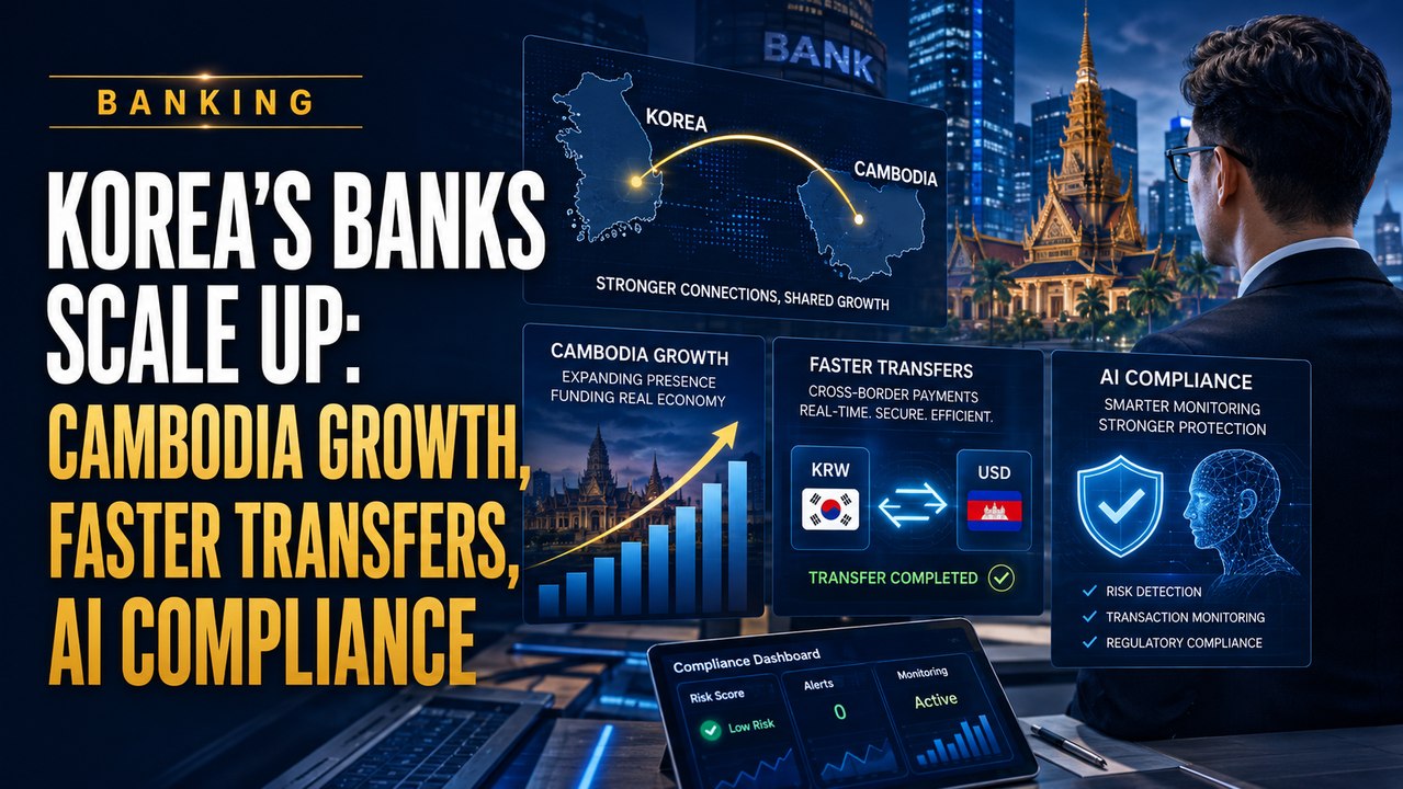Korea's Banks Scale Up: Cambodia Growth, Faster Transfers, AI Compliance | July 14 2026