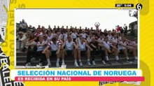 Selección Nacional de Noruega es recibida en su país