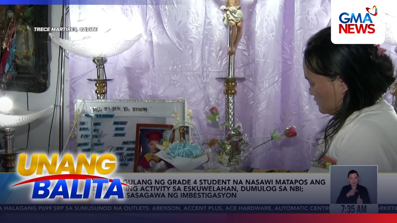 Mga magulang ng Grade 4 student na nasawi matapos ang deworming activity sa eskuwelahan, dumulog sa NBI; PNP, magsasagawa ng imbestigasyon | Unang Balita