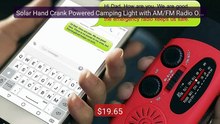 Solar Hand Crank Powered Camping Light with AM/FM Radio Outdoo... -- Best Buy 2026 | Great Quality!