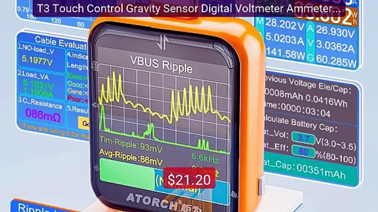 T3 Touch Control Gravity Sensor Digital Voltmeter Ammeter High Prec... -- Top Rated 2026 | Buy Now!