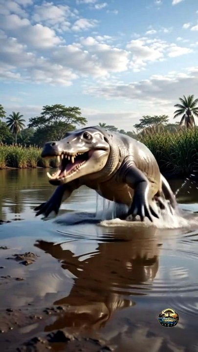 Ambulocetus natans Walking Whale #nature #pet #animal #shorts #sea