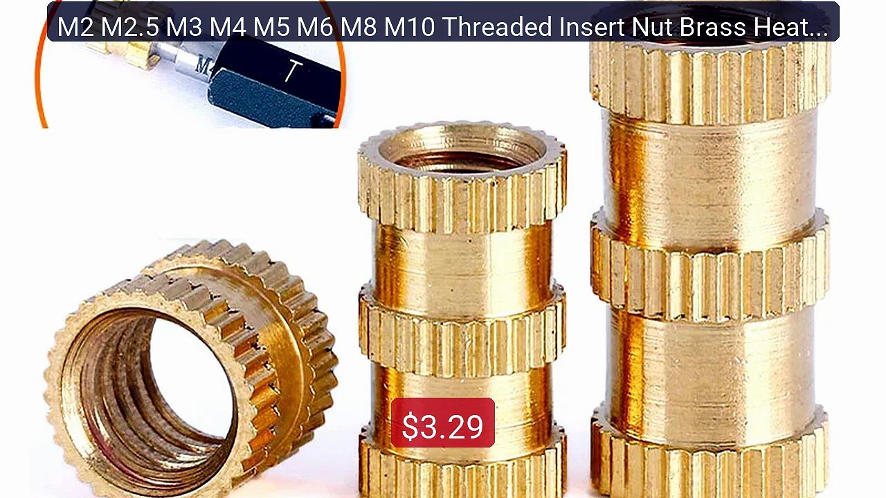 M2 M2.5 M3 M4 M5 M6 M8 M10 Threaded Insert Nut Brass Heat Knu... -- Amazing Value 2026 | Must Have!
