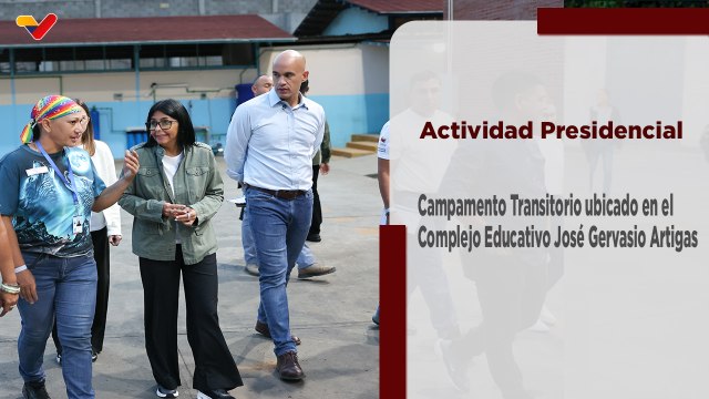 Pdta. Delcy visitó Campamento Transitorio ubicado en el Complejo Educativo José Gervasio Artigas