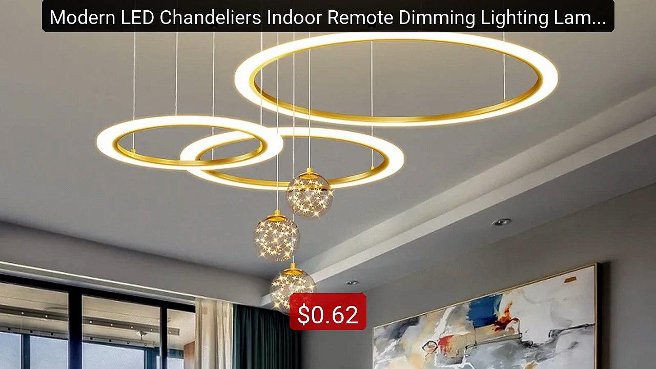 Modern LED Chandeliers Indoor Remote Dimming Lighting Lamp For Liv... -- Best Deal 2026 | Shop Now!