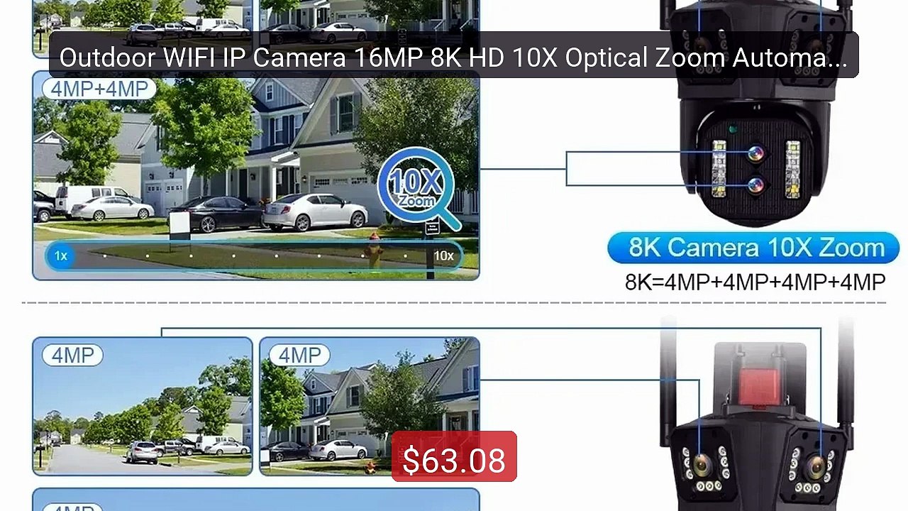Outdoor WIFI IP Camera 16MP 8K HD 10X Optical Zoom Automatic Track... -- Best Deal 2026 | Shop Now!