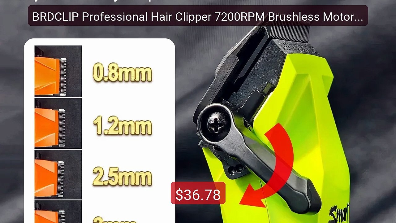 BRDCLIP Professional Hair Clipper 7200RPM Brushless Motor DLC... -- Amazing Value 2026 | Must Have!