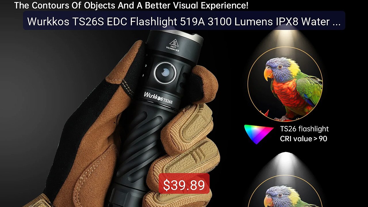 Wurkkos TS26S EDC Flashlight 519A 3100 Lumens IPX8 Water Resistanc... -- Best Deal 2026 | Shop Now!