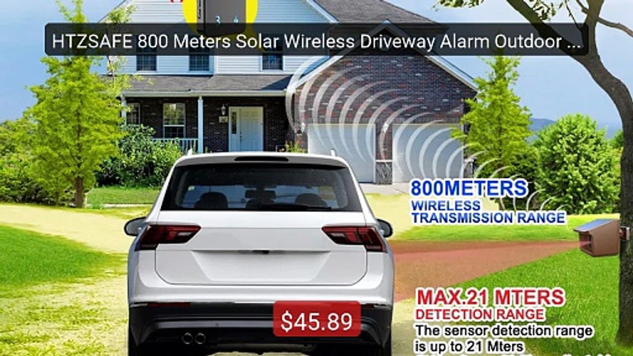 HTZSAFE 800 Meters Solar Wireless Driveway Alarm Outdoor Weather-Re... -- Top Rated 2026 | Buy Now!