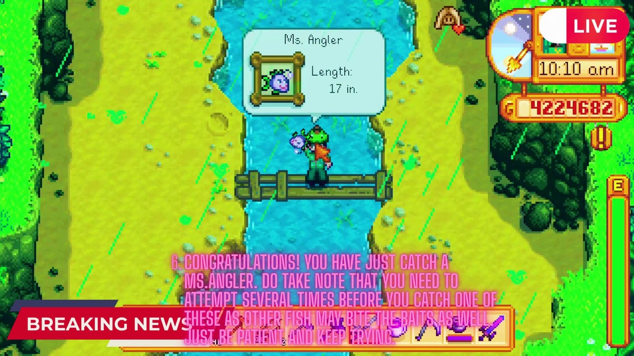 How to catch Ms.Angler fish | Stardew Valley