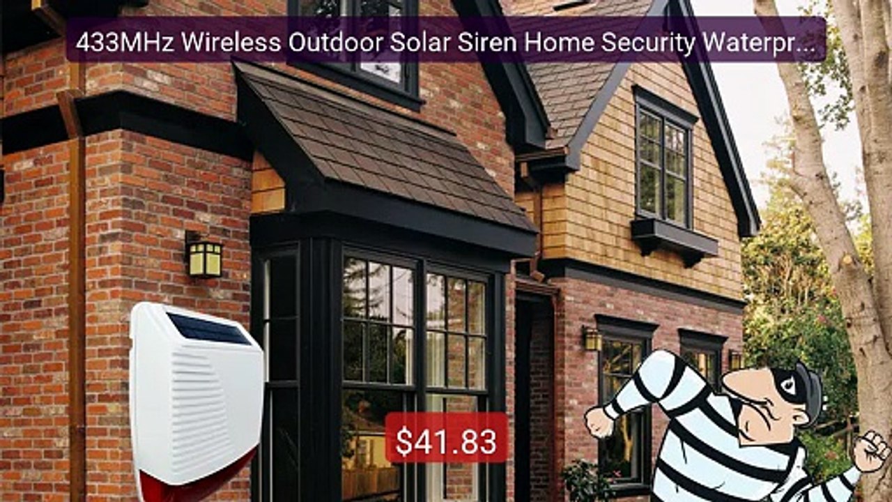 433MHz Wireless Outdoor Solar Siren Home Security Waterproof Light... -- Best Deal 2026 | Shop Now!