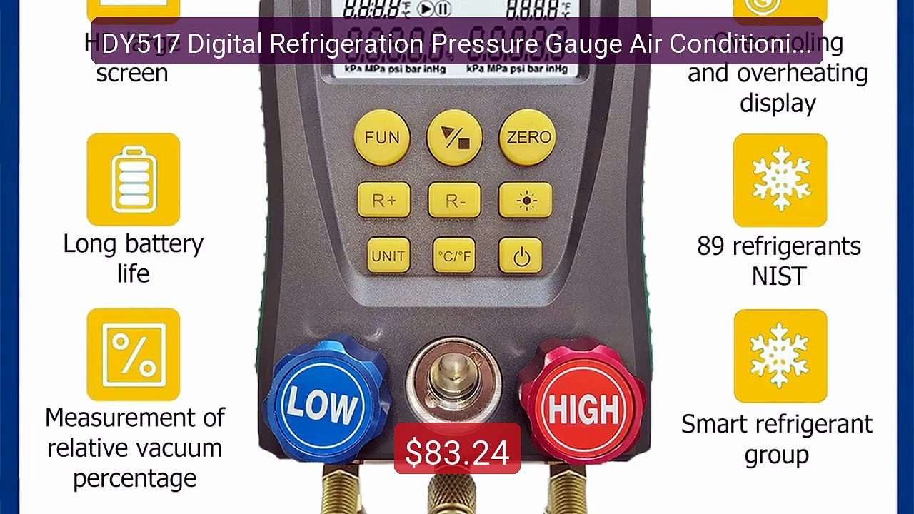 DY517 Digital Refrigeration Pressure Gauge Air Conditioning Te... -- Best Buy 2026 | Great Quality!